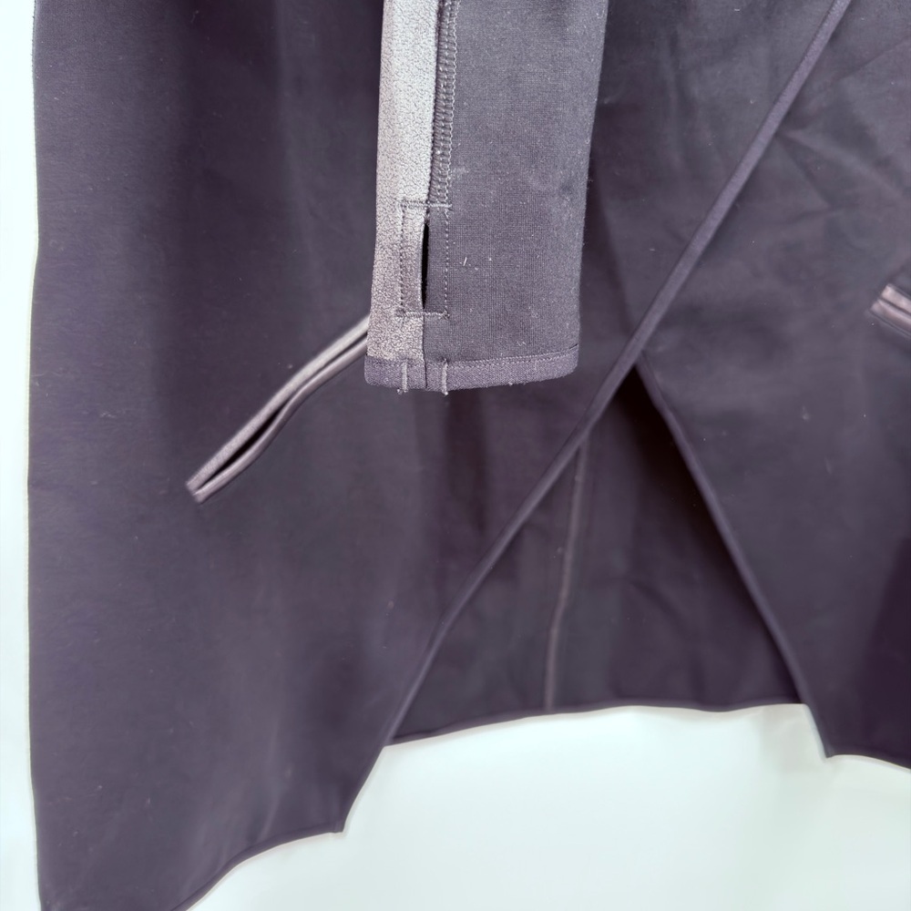 Spanx Black Faux Leather Sleeve Wrap Jacket Small - Picture 8 of 10